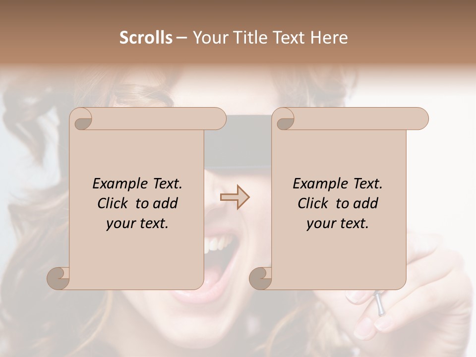 Seeing Female Scream PowerPoint Template