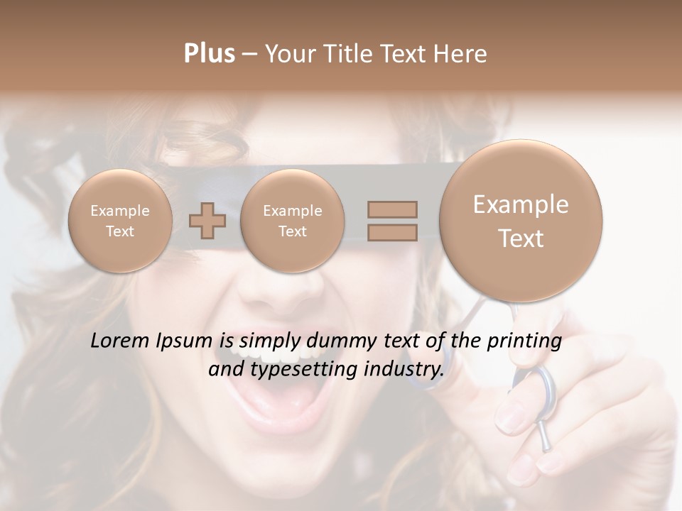 Seeing Female Scream PowerPoint Template