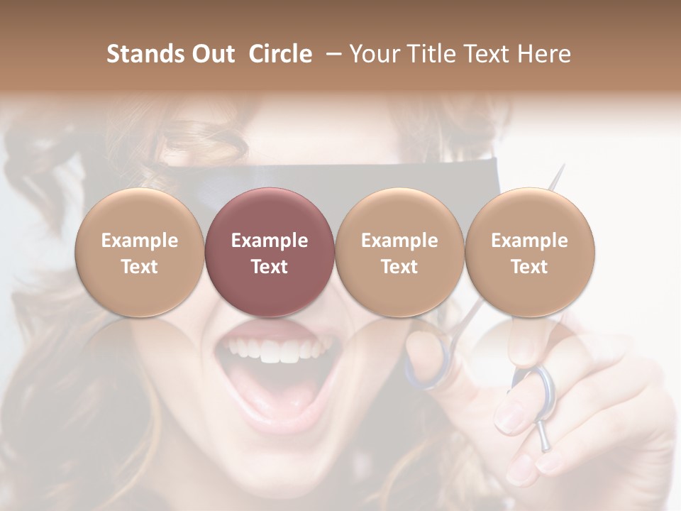 Seeing Female Scream PowerPoint Template