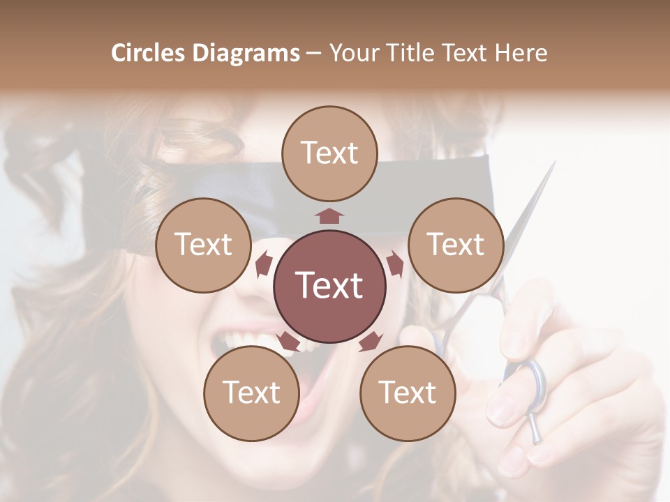 Seeing Female Scream PowerPoint Template