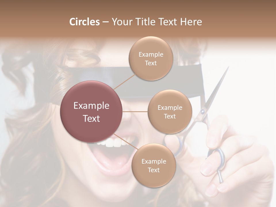 Seeing Female Scream PowerPoint Template