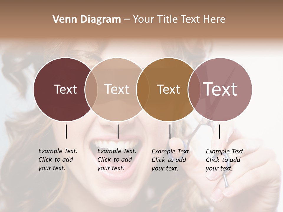Seeing Female Scream PowerPoint Template