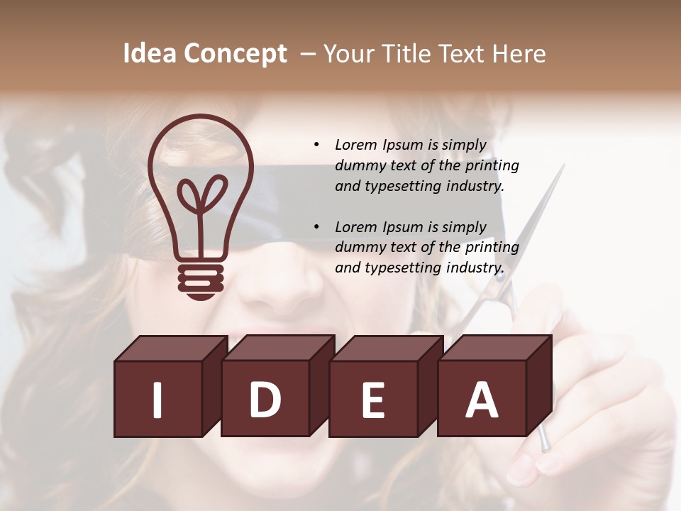 Seeing Female Scream PowerPoint Template