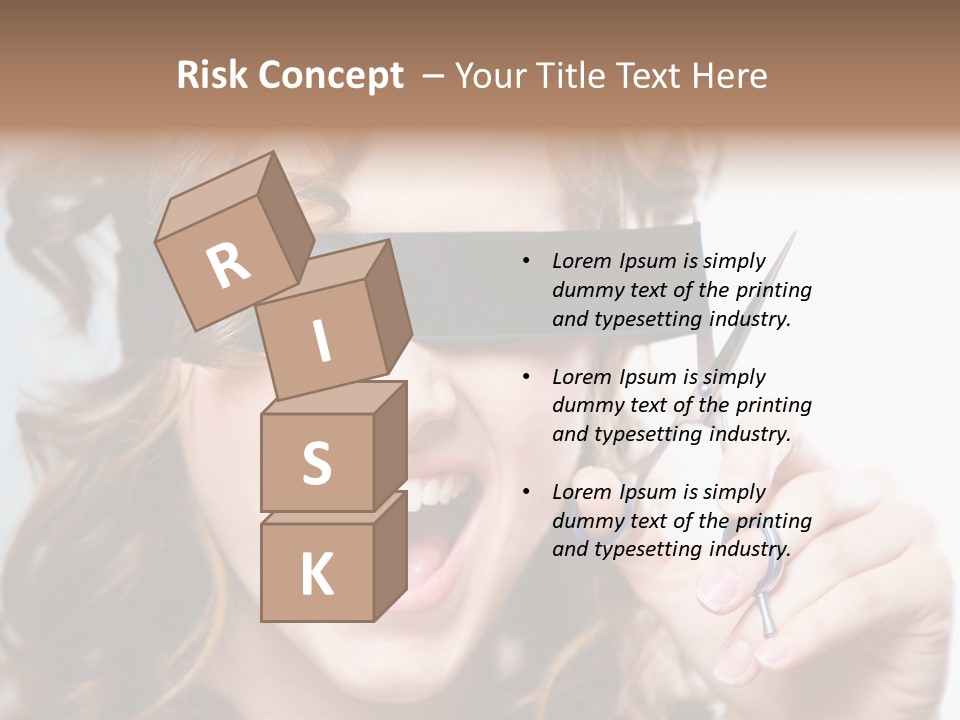 Seeing Female Scream PowerPoint Template