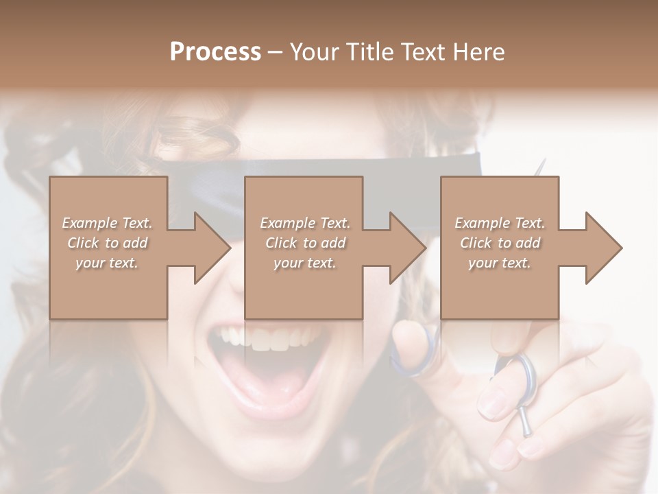 Seeing Female Scream PowerPoint Template