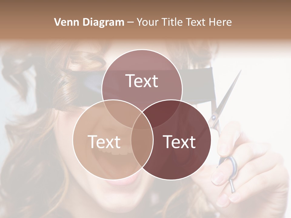 Seeing Female Scream PowerPoint Template