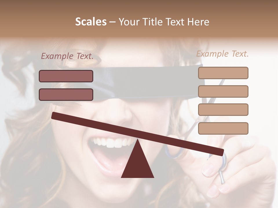 Seeing Female Scream PowerPoint Template