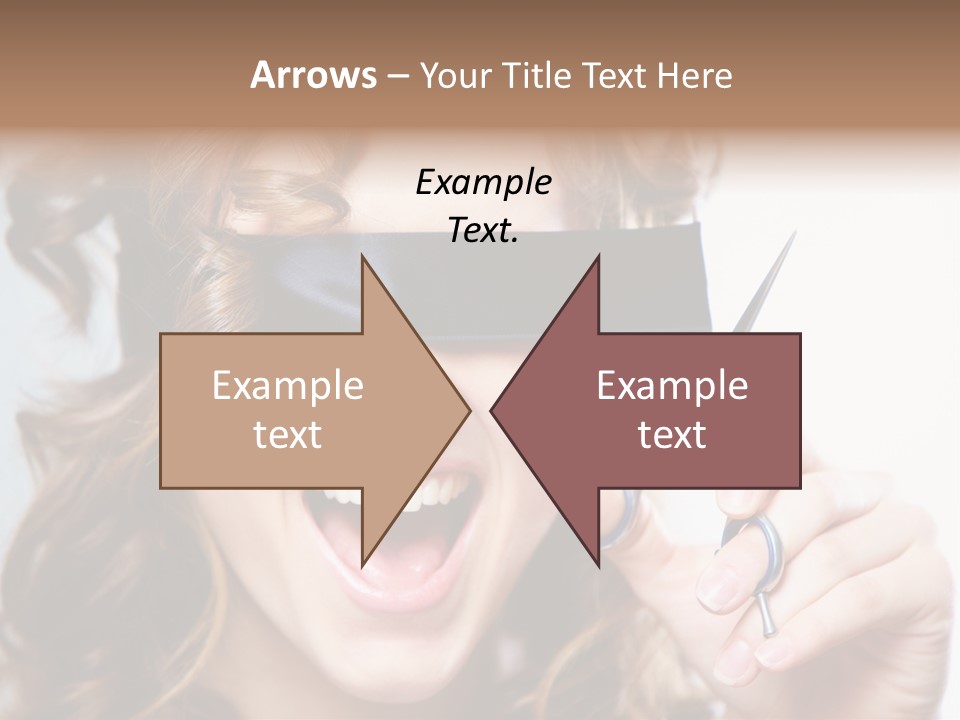 Seeing Female Scream PowerPoint Template