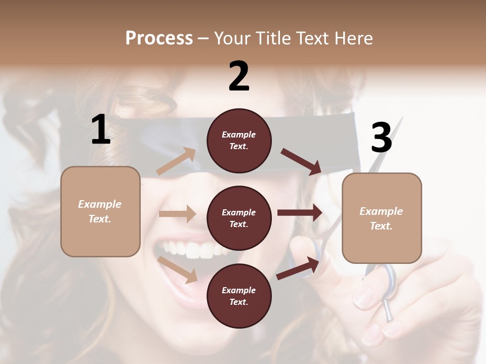 Seeing Female Scream PowerPoint Template