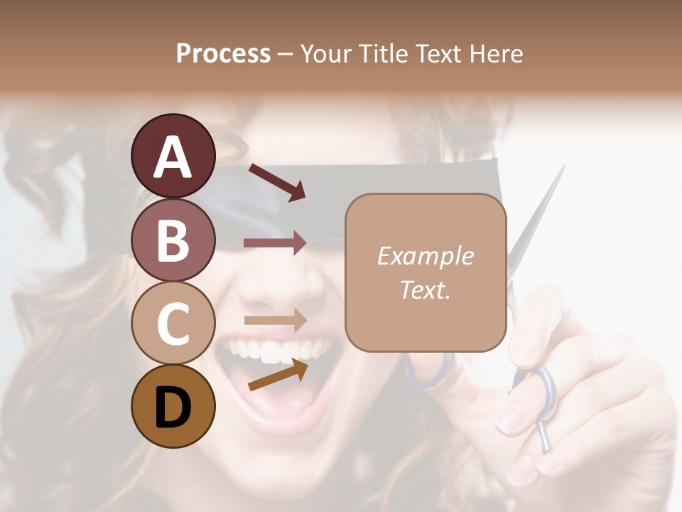 Seeing Female Scream PowerPoint Template
