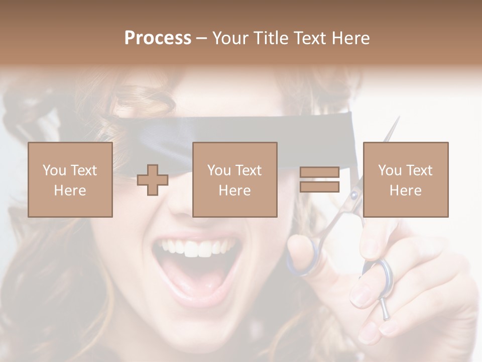 Seeing Female Scream PowerPoint Template