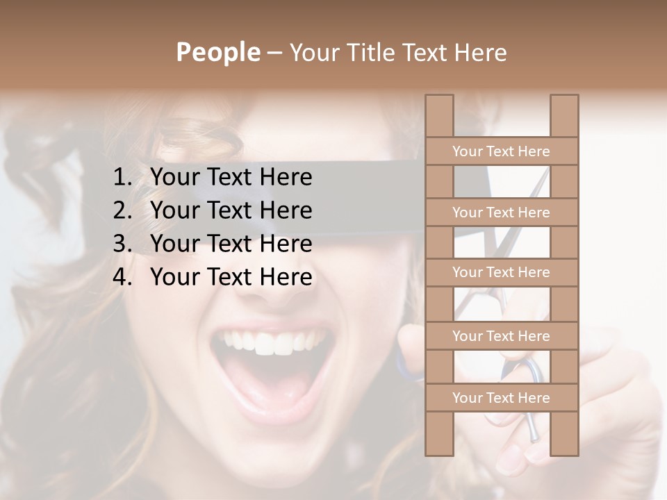 Seeing Female Scream PowerPoint Template