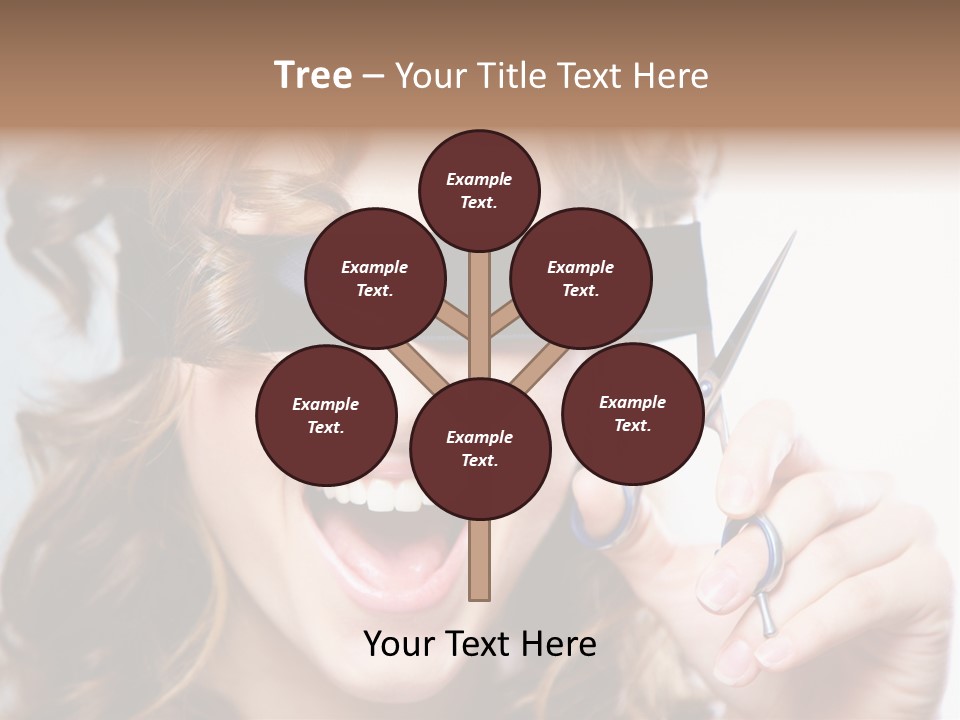 Seeing Female Scream PowerPoint Template