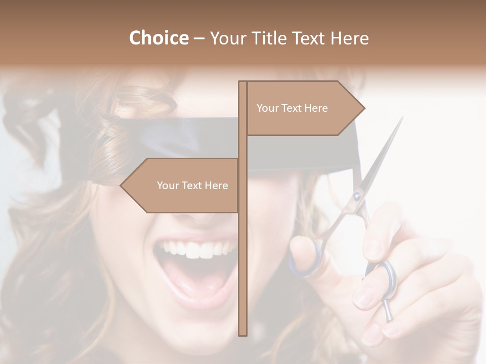 Seeing Female Scream PowerPoint Template