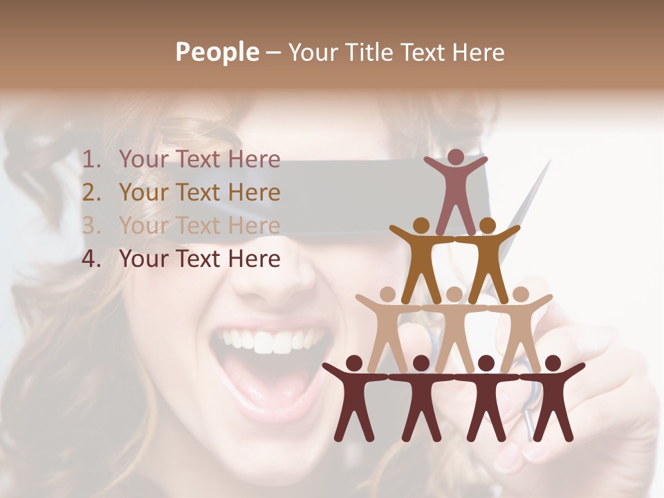 Seeing Female Scream PowerPoint Template