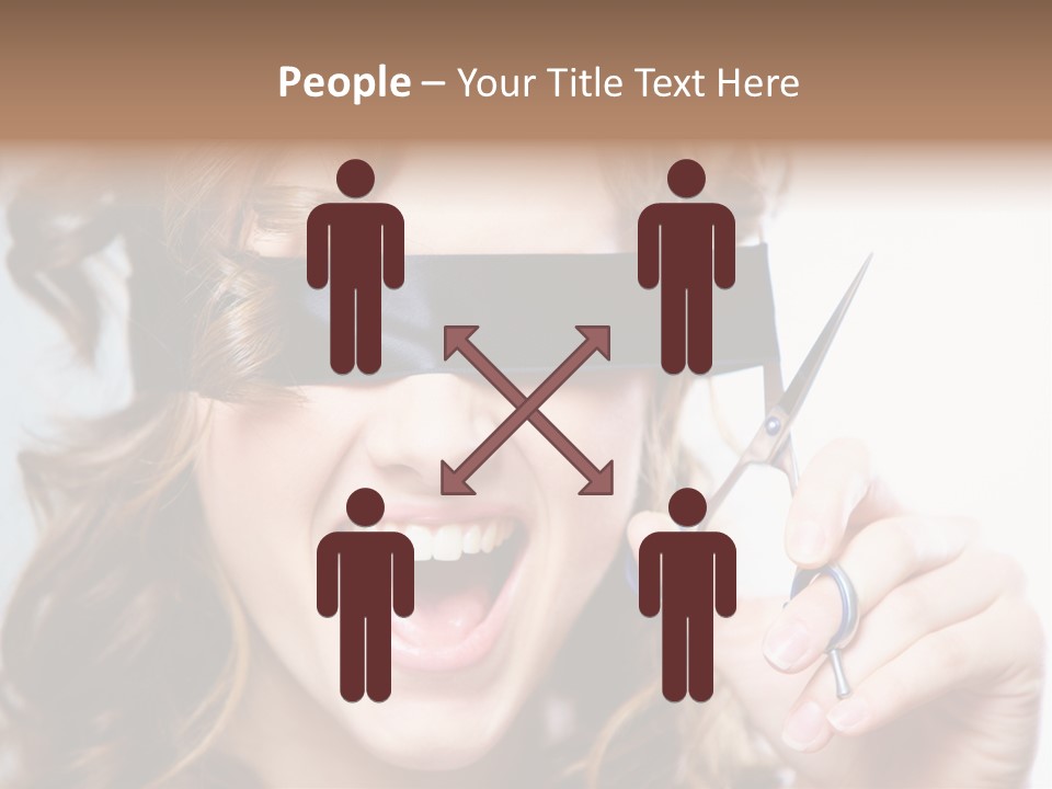 Seeing Female Scream PowerPoint Template