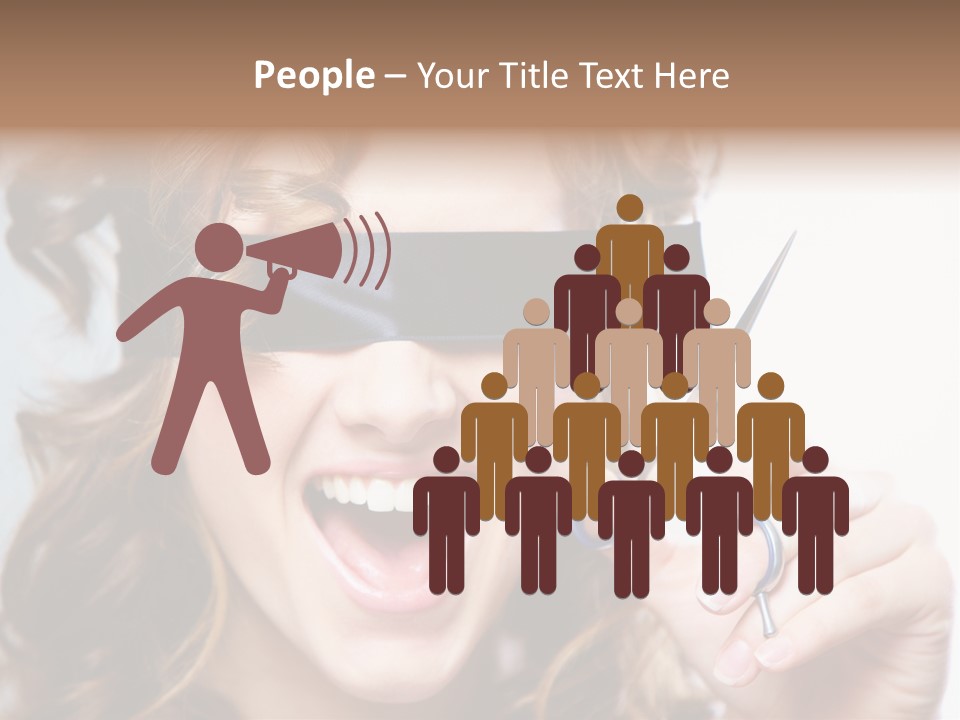 Seeing Female Scream PowerPoint Template