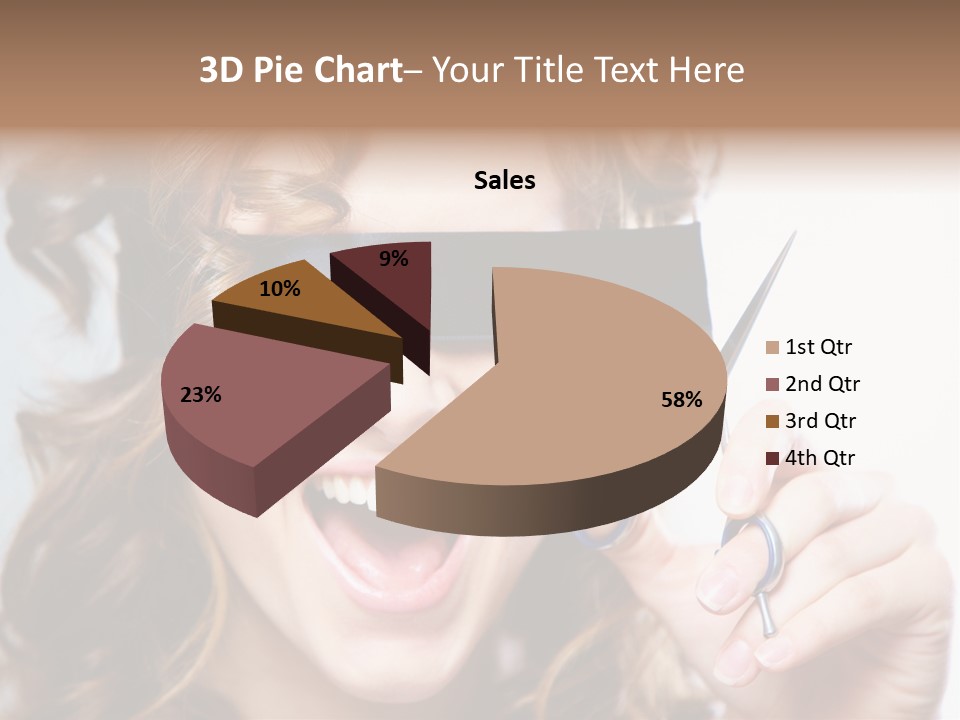 Seeing Female Scream PowerPoint Template