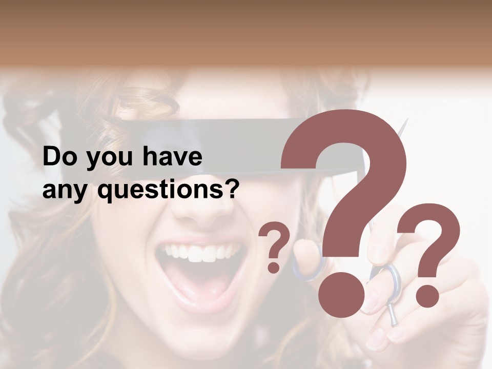 Seeing Female Scream PowerPoint Template