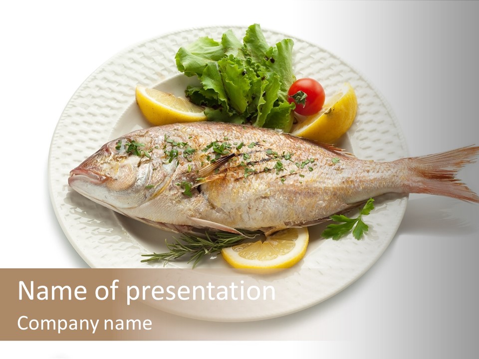 Fish Wine White PowerPoint Template