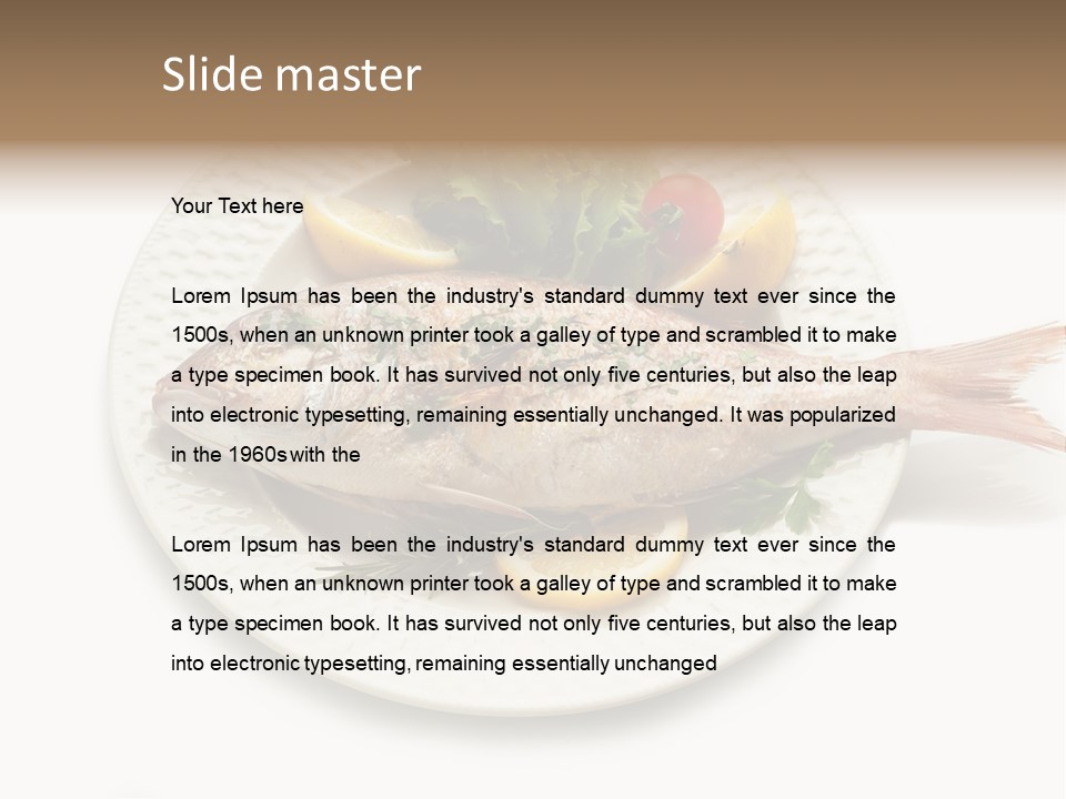 Fish Wine White PowerPoint Template