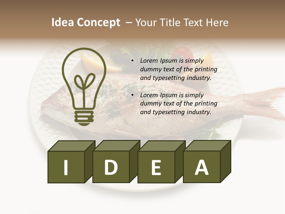 Fish Wine White PowerPoint Template