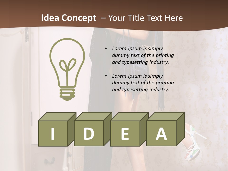 Caucasian  Choice PowerPoint Template