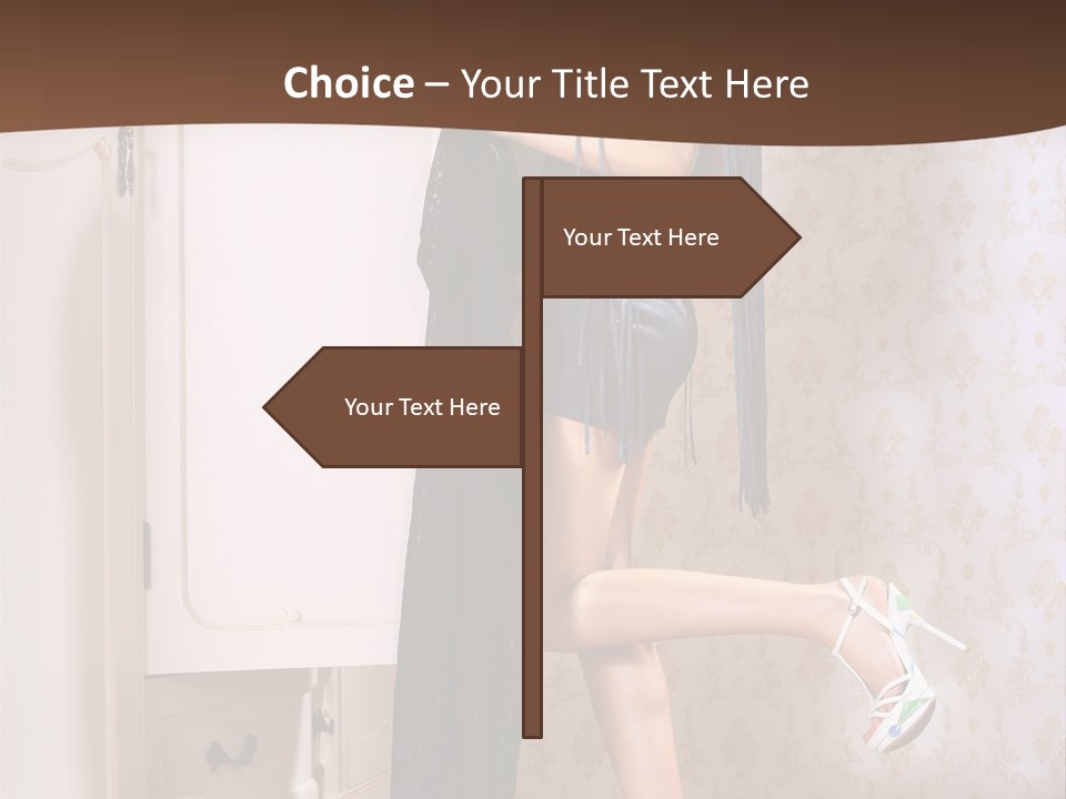 Caucasian  Choice PowerPoint Template