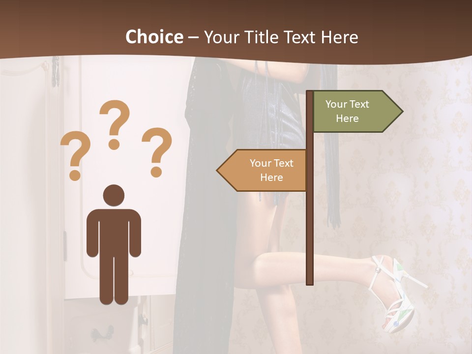 Caucasian  Choice PowerPoint Template