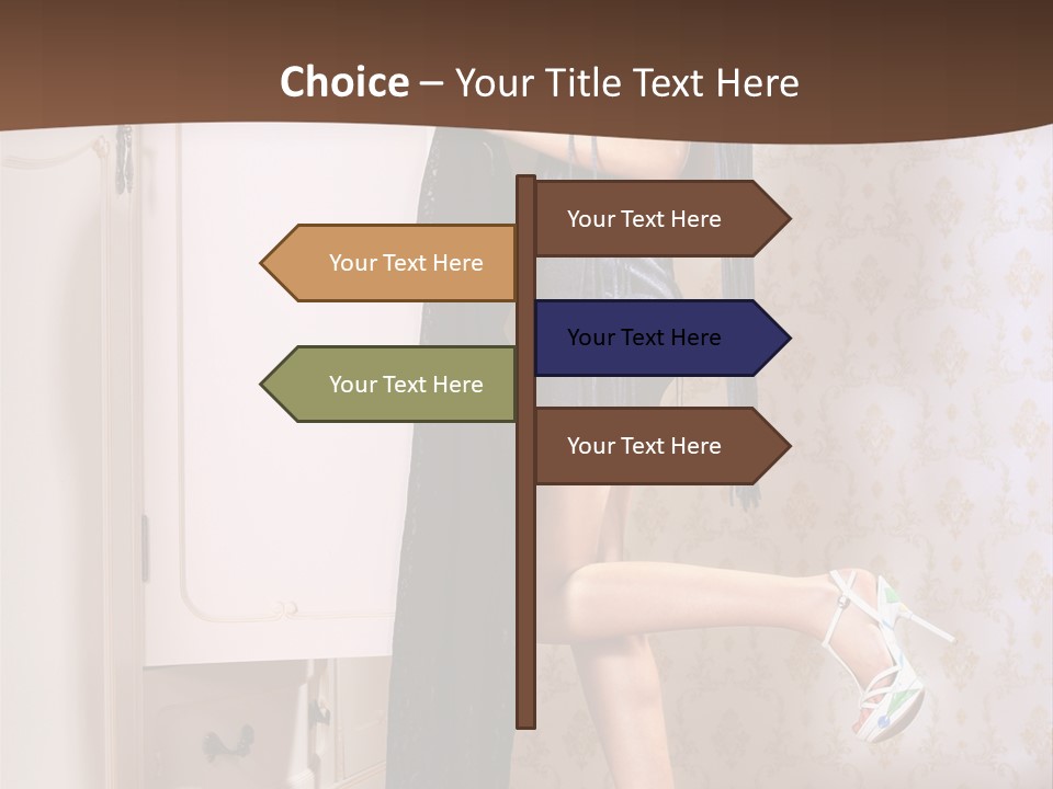 Caucasian  Choice PowerPoint Template