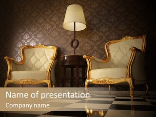 Furniture Light Armchair PowerPoint Template