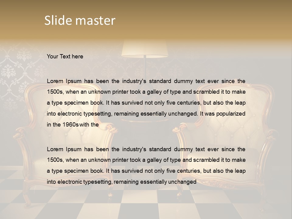 Living Pattern Furniture PowerPoint Template