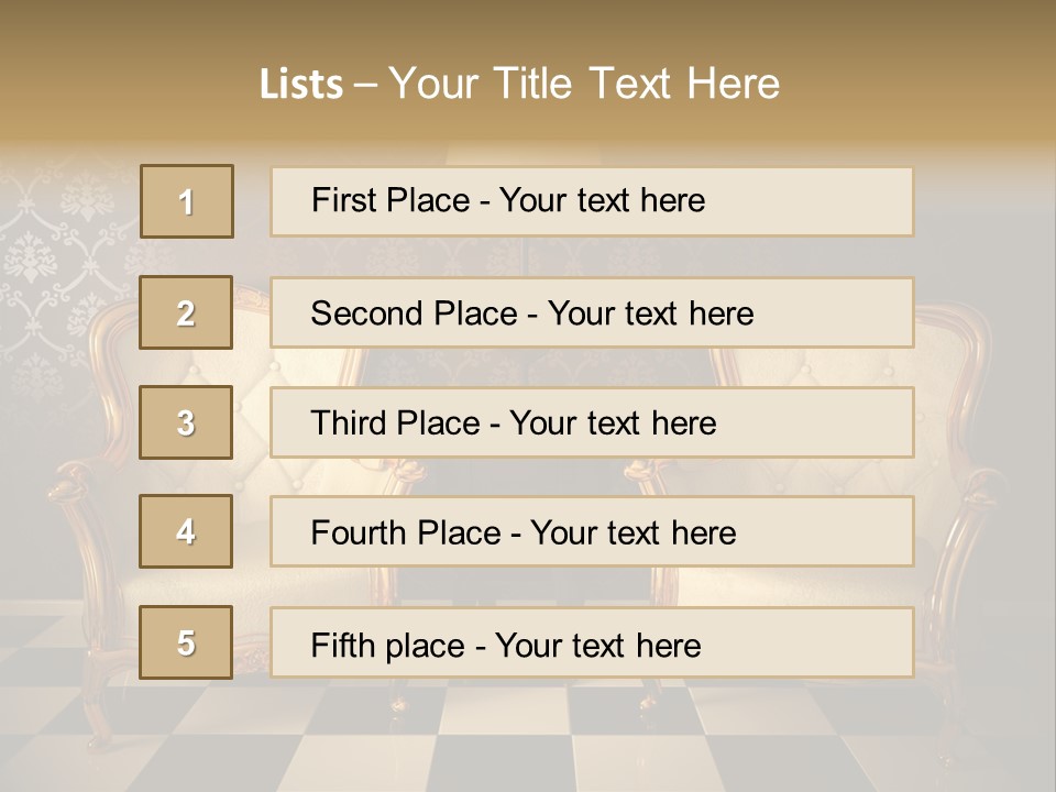 Living Pattern Furniture PowerPoint Template