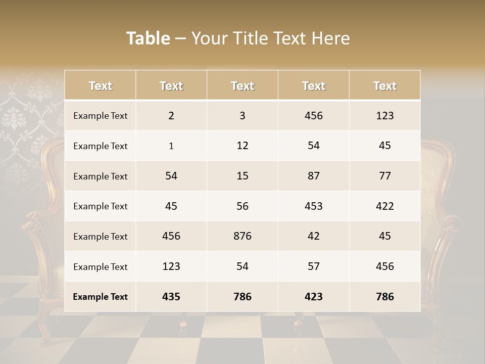 Living Pattern Furniture PowerPoint Template