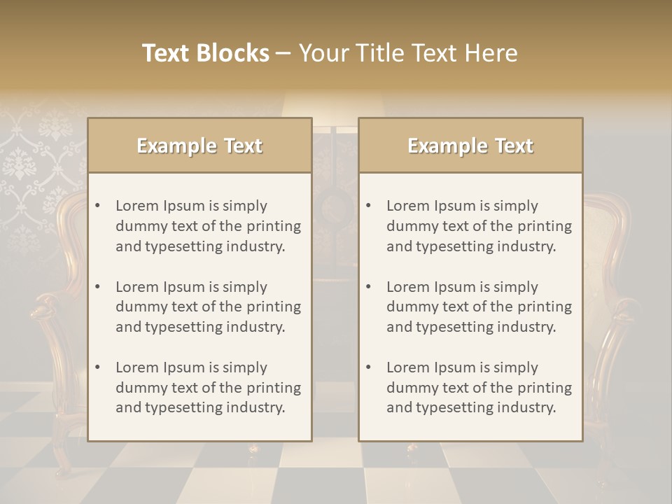 Living Pattern Furniture PowerPoint Template