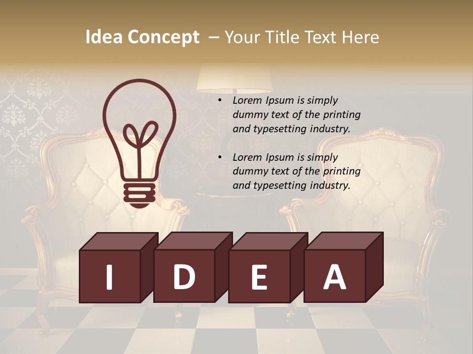 Living Pattern Furniture PowerPoint Template