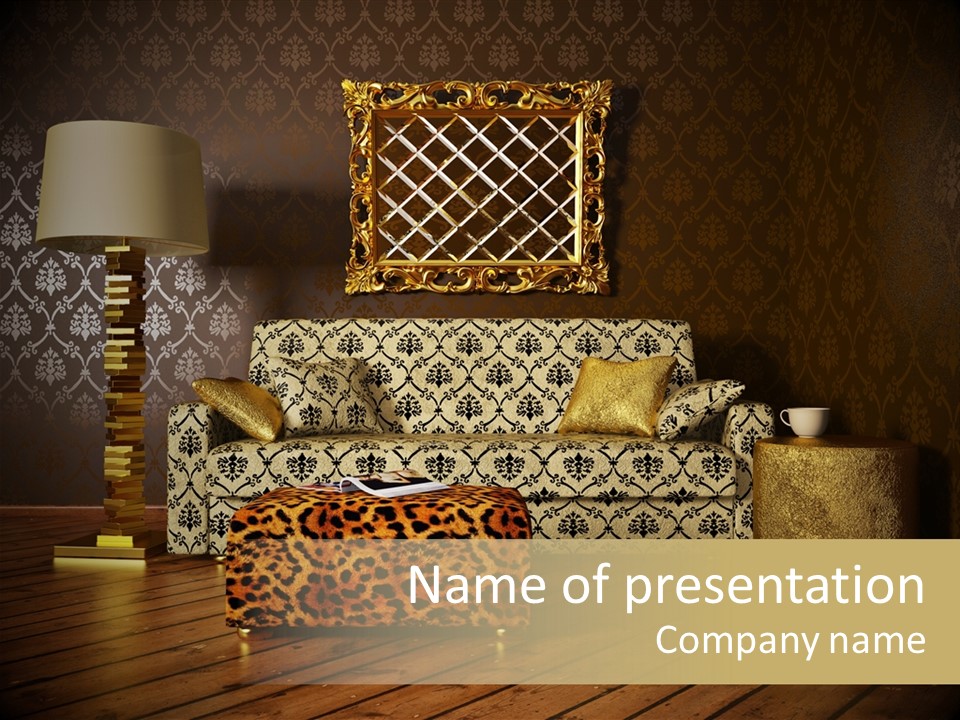 Classic Lamp Furniture PowerPoint Template