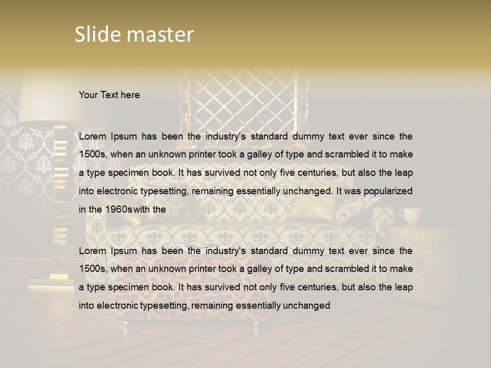 Classic Lamp Furniture PowerPoint Template