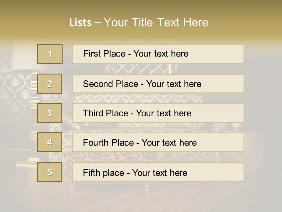 Classic Lamp Furniture PowerPoint Template