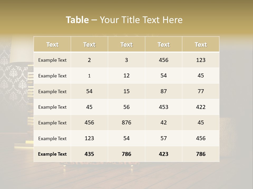 Classic Lamp Furniture PowerPoint Template