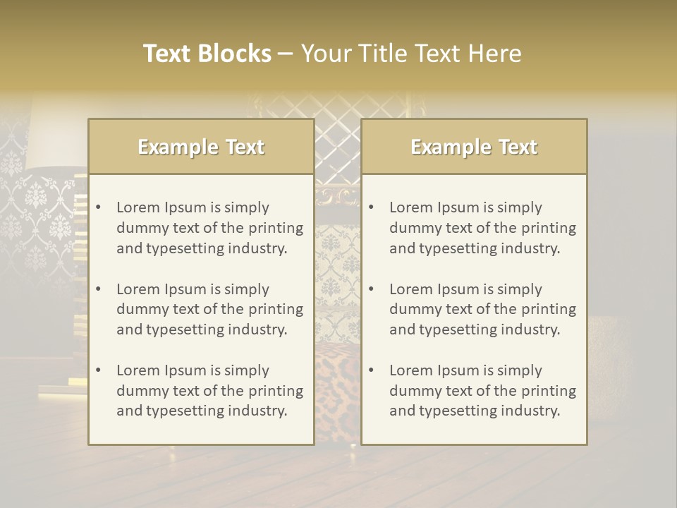 Classic Lamp Furniture PowerPoint Template