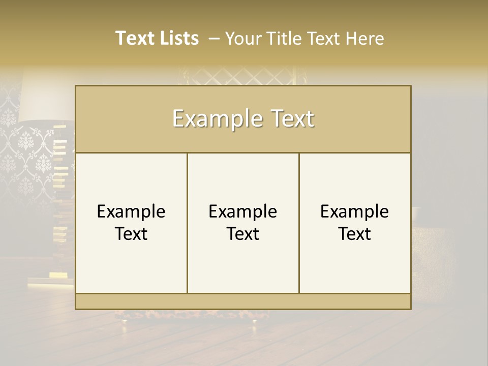 Classic Lamp Furniture PowerPoint Template