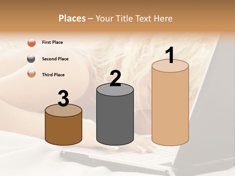 Fresh Bedroom Lady PowerPoint Template