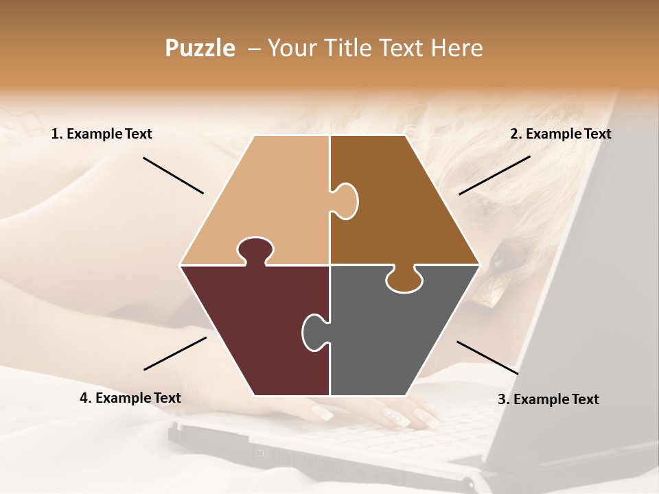 Fresh Bedroom Lady PowerPoint Template