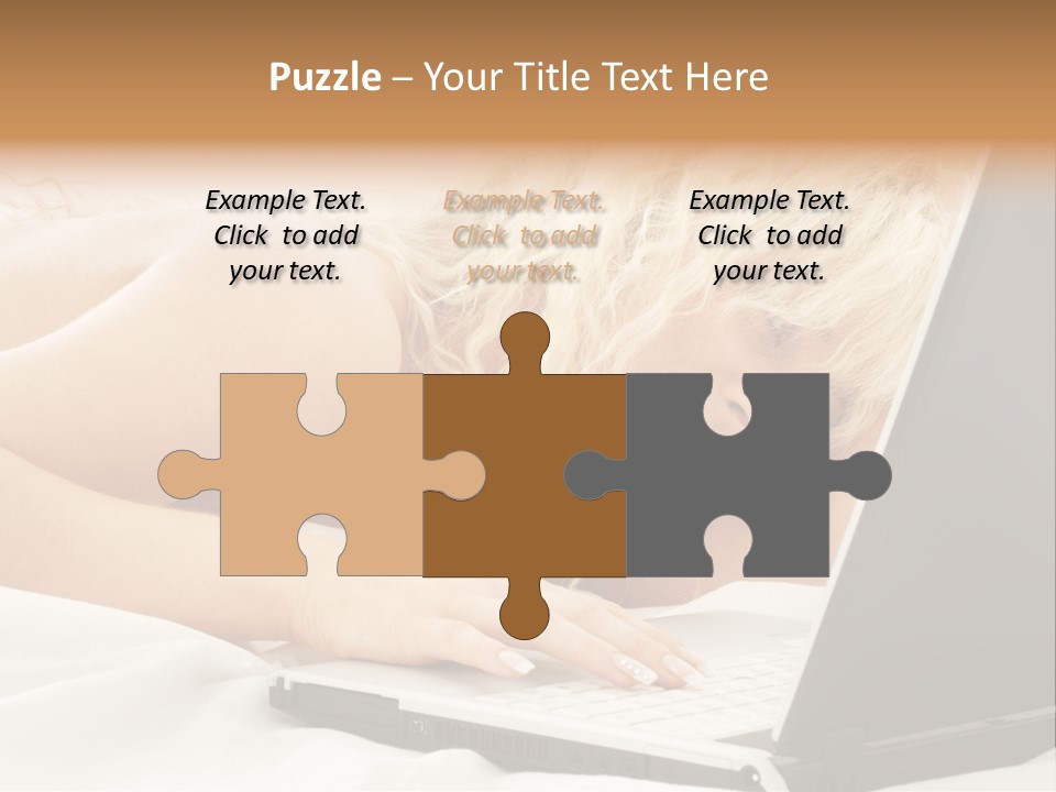 Fresh Bedroom Lady PowerPoint Template