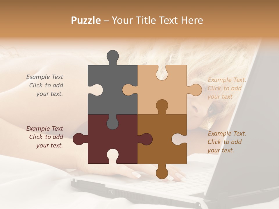 Fresh Bedroom Lady PowerPoint Template