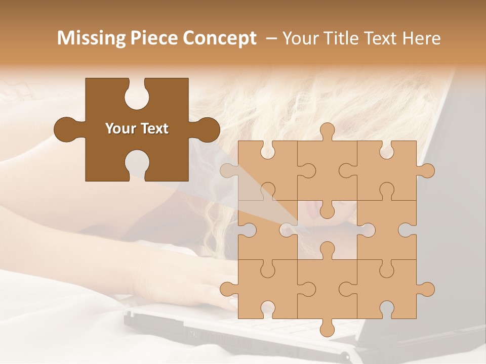 Fresh Bedroom Lady PowerPoint Template