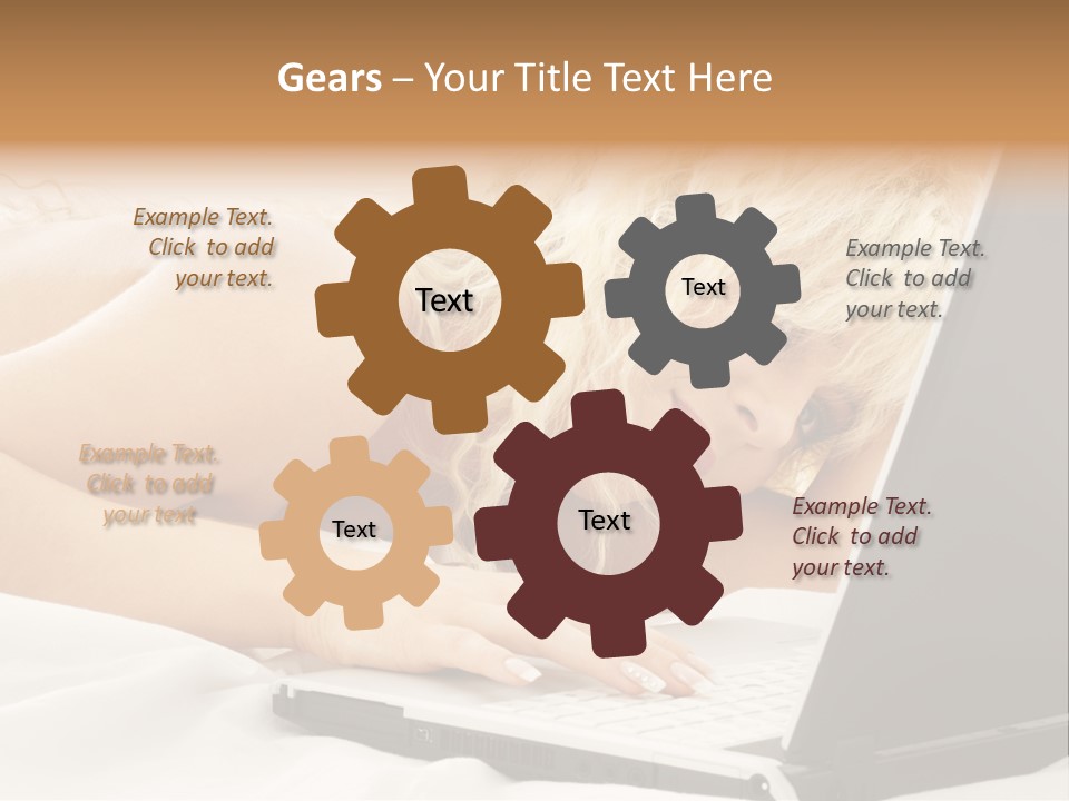 Fresh Bedroom Lady PowerPoint Template