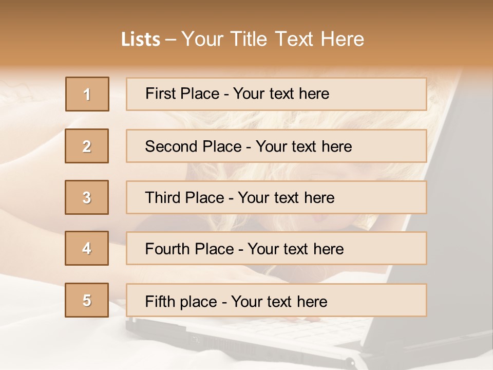 Fresh Bedroom Lady PowerPoint Template