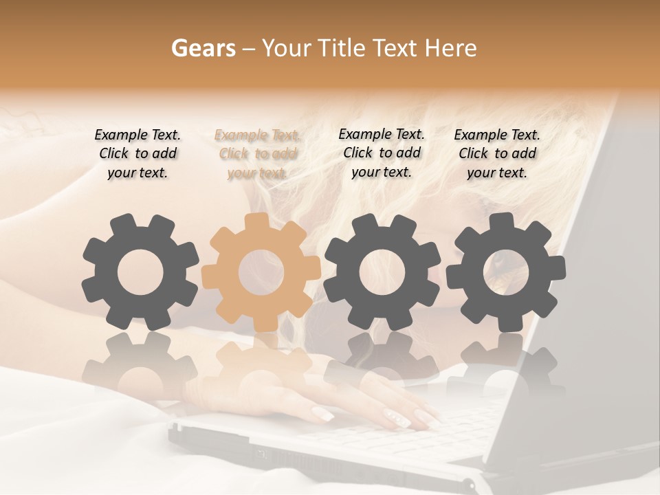 Fresh Bedroom Lady PowerPoint Template